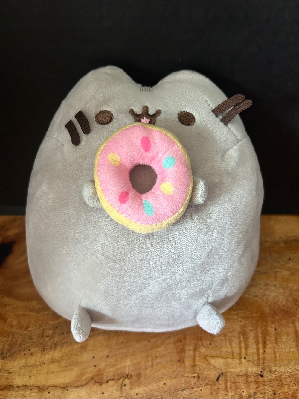 Pusheen Plushie with Pink Sprinkled Donut
